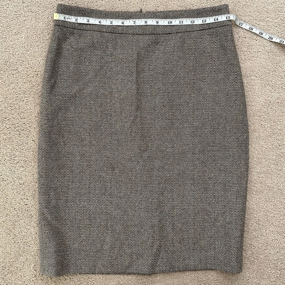 Brown Wool Tweed Fall Pencil Skirt - Ann Taylor / Business Casual / Office